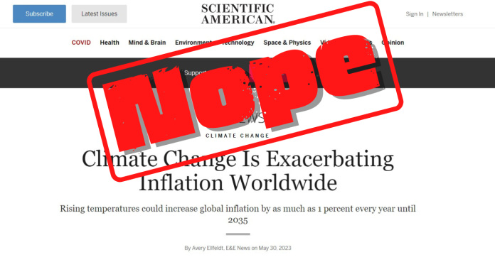 scientific American climate change inflation