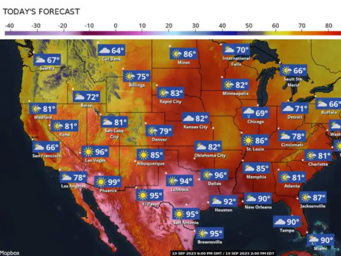 Weather Channel September 19 2023 map