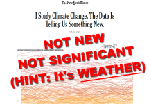 NYT Claims Record September Temperature Indicates Accelerated Climate Change- It Doesn’t