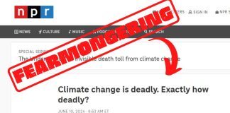No, NPR, Climate Change Is Not Causing Weather Disasters and Deaths