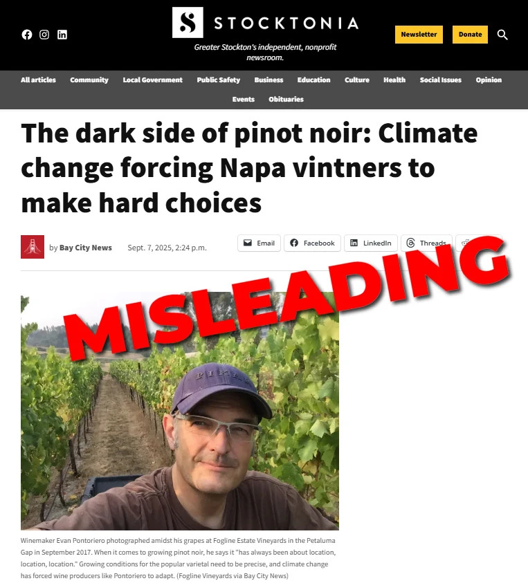 stocktonia grapes misleading