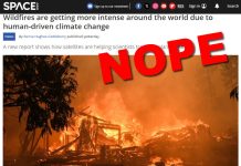 SPACE.com Swallows Lies that Climate Change Is Making Wildfires Worse, It Isn’t