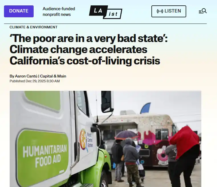 Climate Policies Make California Unaffordable, LAist, Not Climate Change