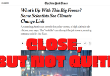 Right, New York Times, Scientists Do Disagree on The Polar Vortex