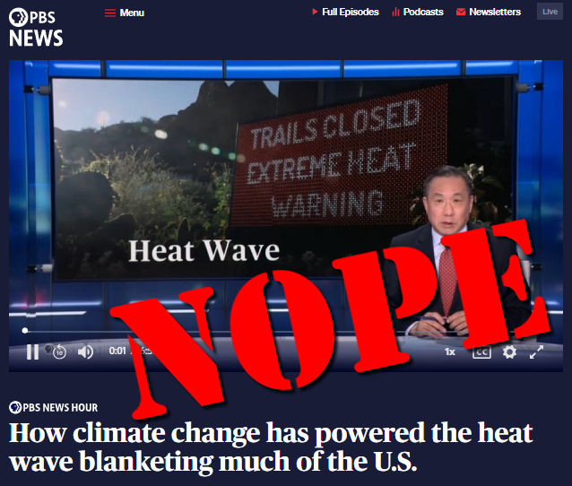No, NPR, This Climate Change Didn’t Cause the Recent Heatwave