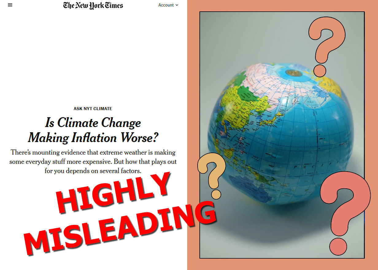 No, New York Times, Climate Change Isn’t Driving Inflation