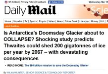 Wrong, Daily Mail, Antarctica’s Thwaites Glacier Isn’t on the Road to Collapse by 2067