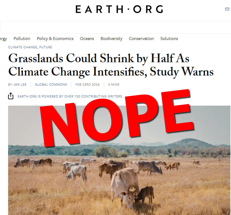 No, Earth.org, Grasslands Are Not on the Brink of Climate Driven Collapse