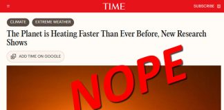 No, TIME, the Planet Isn’t ‘Heating Faster Than Ever’