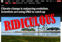 Wrong Again, Associated Press, Climate Change Isn’t Overrunning Evolution