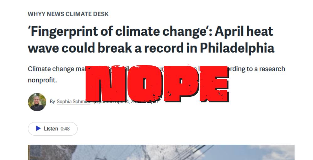 No, WHYY, a Heat Wave Is Not a ‘Fingerprint of Climate Change’