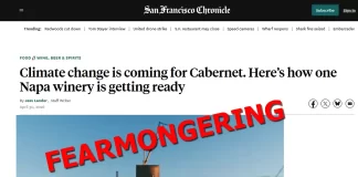 Quit Fearmongering, San Francisco Chronicle, Climate Change Isn’t Coming for Cabernet