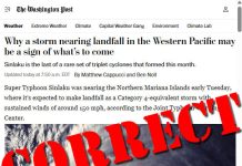 The Washington Post Gets It Right on Typhoon Sinlaku