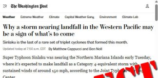 The Washington Post Gets It Right on Typhoon Sinlaku