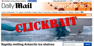 Wrong, Daily Mail, Future Melting Antarctic Ice Isn’t Going to Drown Millions