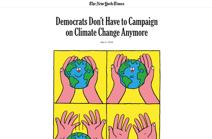 SURPRISE! NYT Publishes Op-Ed on Demoting the Climate Pitch