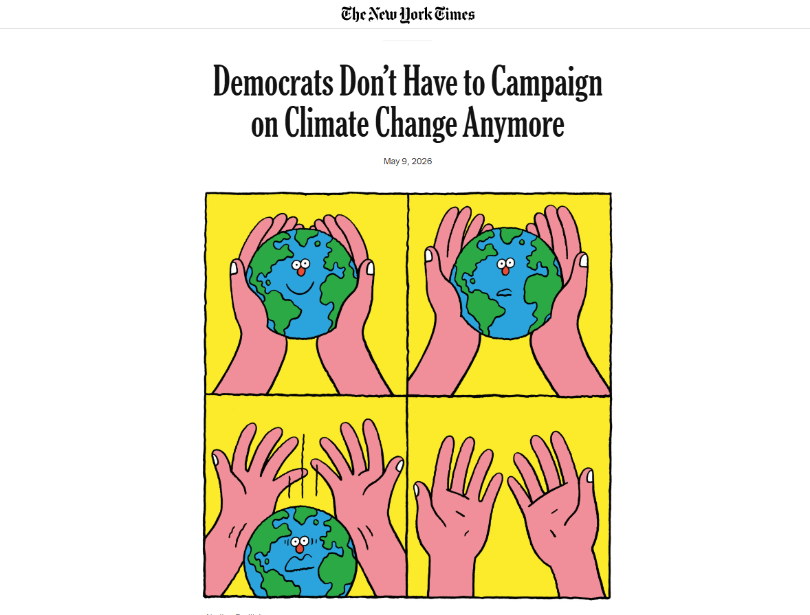 SURPRISE! NYT Publishes Op-Ed on Demoting the Climate Pitch