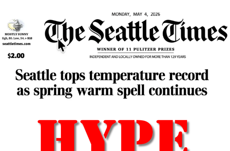 Not All Temperature Records Are Equal, Especially if Reported by the Seattle Times