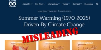 No, Climate Central, Summer Warming Isn’t Due to Climate Change