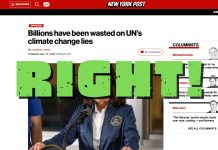 Spot On, New York Post, Billions Have Been Wasted Based on Fake Climate Science