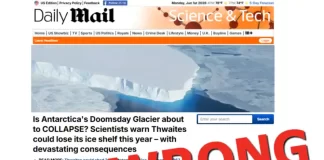 Wrong, Daily Mail, The Thwaites Glacier Isn’t About to ‘COLLAPSE’