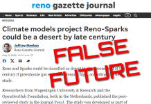 Wrong, Reno Gazette Journal, a Flawed Climate Study Doesn’t Prove Future Desertification for Reno